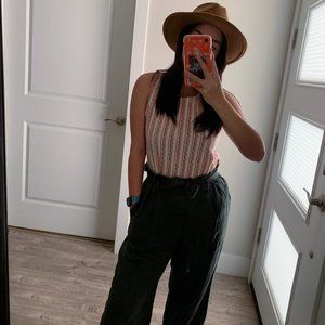Madewell Bouclé Stripe Cross-Back Tank Top